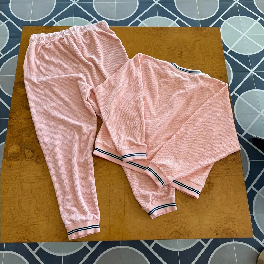 Roller Rabbit Peach Emersyn Sweatshirt & Maja Sweatpants Set Sz Large - Picture 8 of 12